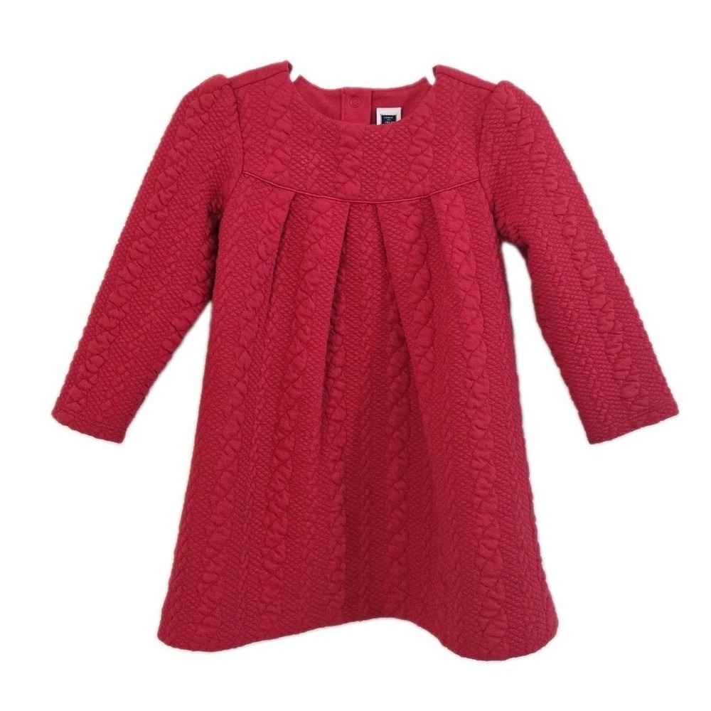 JANIE AND JACK Red Holiday Christmas Dress Size 18-24 Months Preppy Classic